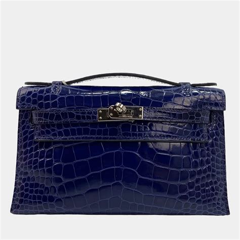 hermes pochette black|hermes kelly bag crocodile.